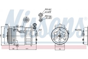 Nissens Συμπιεστής, συστ. Κλιματισμού - 89124