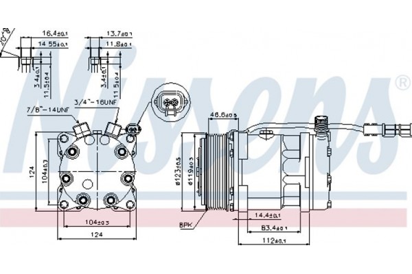 Nissens Συμπιεστής, συστ. Κλιματισμού - 89139