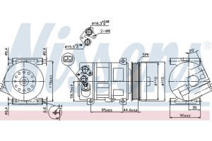 Nissens Συμπιεστής, συστ. Κλιματισμού - 89202