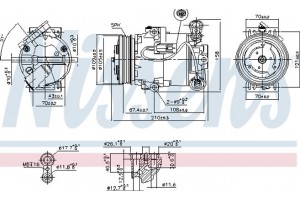 Nissens Συμπιεστής, συστ. Κλιματισμού - 89215