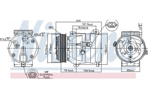 Nissens Συμπιεστής, συστ. Κλιματισμού - 89217