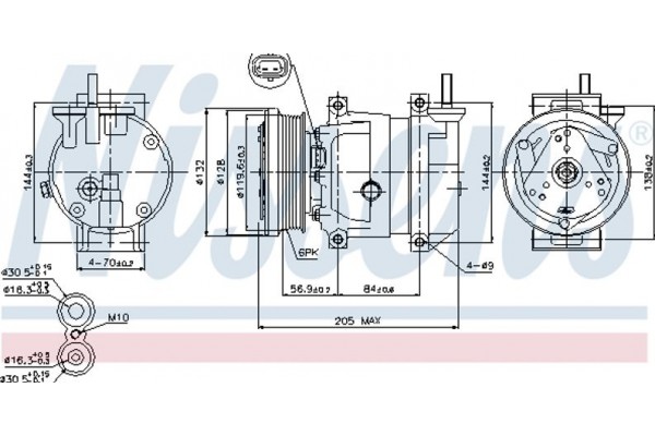 Nissens Συμπιεστής, συστ. Κλιματισμού - 89221