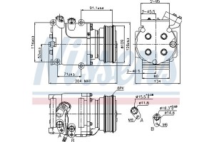 Nissens Συμπιεστής, συστ. Κλιματισμού - 89233