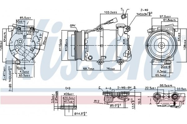 Nissens Συμπιεστής, συστ. Κλιματισμού - 89234