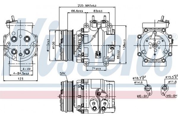 Nissens Συμπιεστής, συστ. Κλιματισμού - 89235