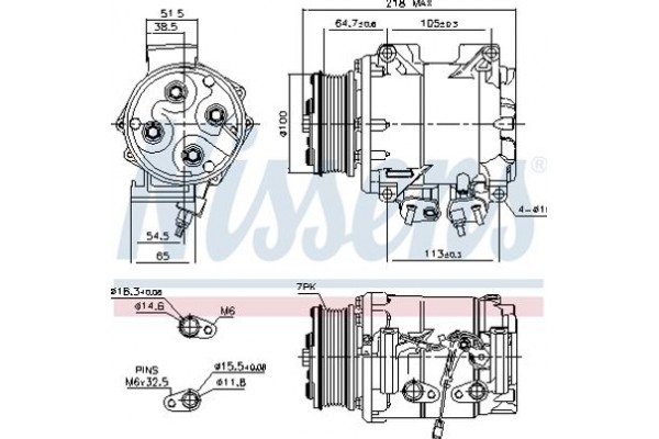 Nissens Συμπιεστής, συστ. Κλιματισμού - 89242