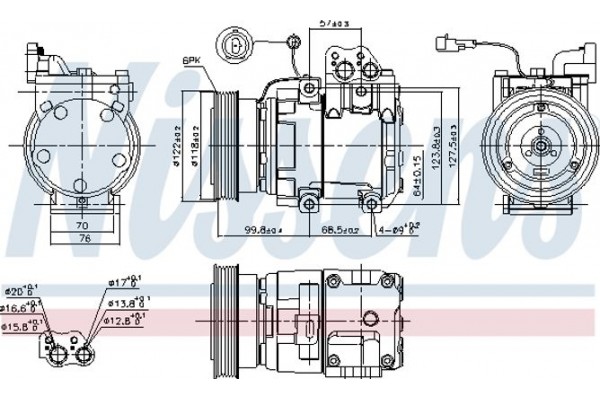 Nissens Συμπιεστής, συστ. Κλιματισμού - 89265