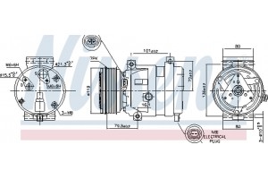 Nissens Συμπιεστής, συστ. Κλιματισμού - 89267