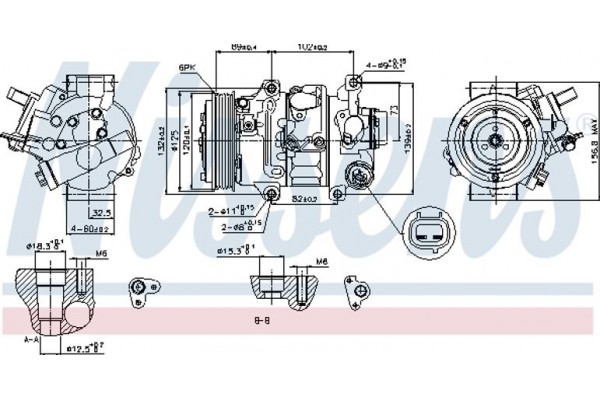 Nissens Συμπιεστής, συστ. Κλιματισμού - 89314