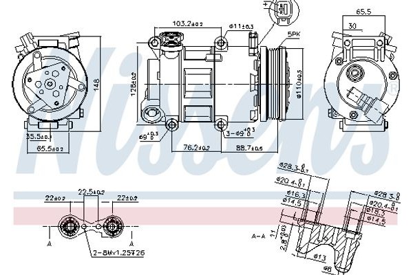Nissens Συμπιεστής, συστ. Κλιματισμού - 89327