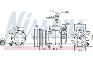 Nissens Συμπιεστής, συστ. Κλιματισμού - 89332