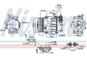 Nissens Συμπιεστής, συστ. Κλιματισμού - 89336