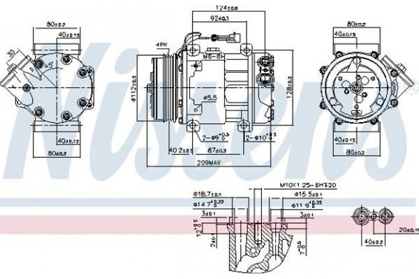 Nissens Συμπιεστής, συστ. Κλιματισμού - 89347