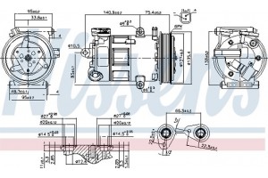 Nissens Συμπιεστής, συστ. Κλιματισμού - 89348