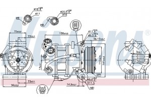 Nissens Συμπιεστής, συστ. Κλιματισμού - 89350