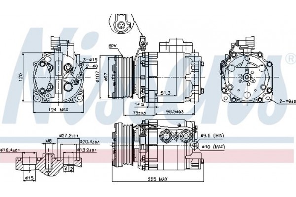 Nissens Συμπιεστής, συστ. Κλιματισμού - 89354