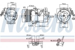Nissens Συμπιεστής, συστ. Κλιματισμού - 89356