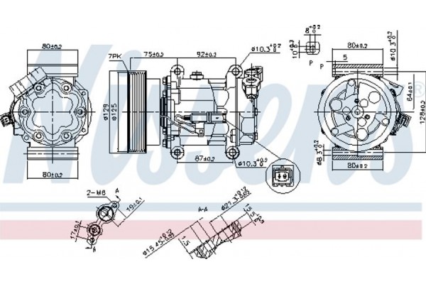 Nissens Συμπιεστής, συστ. Κλιματισμού - 89372