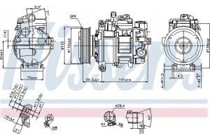 Nissens Συμπιεστής, συστ. Κλιματισμού - 89384