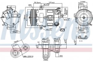 Nissens Συμπιεστής, συστ. Κλιματισμού - 89400
