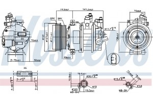Nissens Συμπιεστής, συστ. Κλιματισμού - 89421