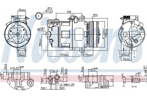 Nissens Συμπιεστής, συστ. Κλιματισμού - 89422