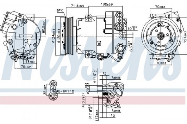 Nissens Συμπιεστής, συστ. Κλιματισμού - 89425