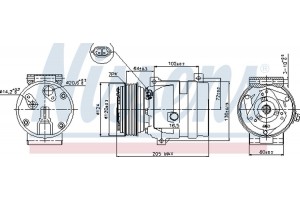 Nissens Συμπιεστής, συστ. Κλιματισμού - 89435