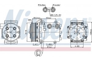 Nissens Συμπιεστής, συστ. Κλιματισμού - 89551