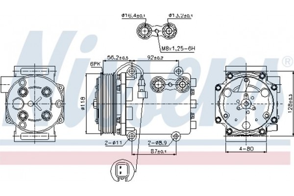 Nissens Συμπιεστής, συστ. Κλιματισμού - 89551