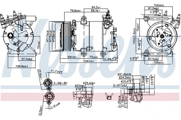 Nissens Συμπιεστής, συστ. Κλιματισμού - 89571