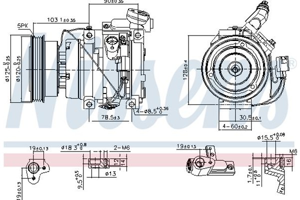 Nissens Συμπιεστής, συστ. Κλιματισμού - 89576