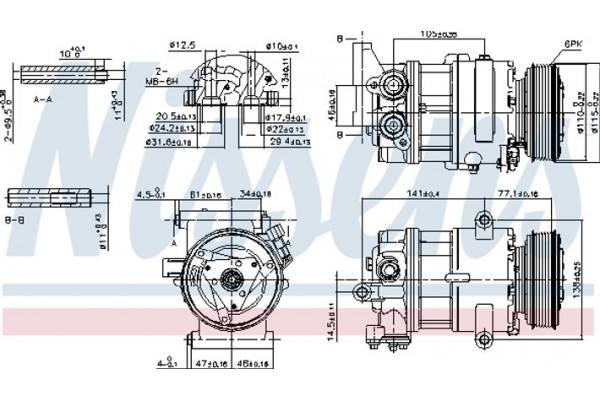 Nissens Συμπιεστής, συστ. Κλιματισμού - 89590