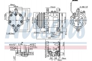 Nissens Συμπιεστής, συστ. Κλιματισμού - 89691