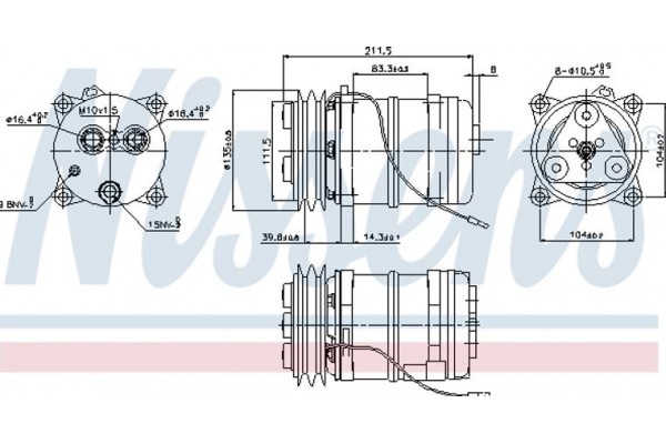 Nissens Συμπιεστής, συστ. Κλιματισμού - 899914
