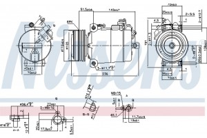 Nissens Συμπιεστής, συστ. Κλιματισμού - 890043