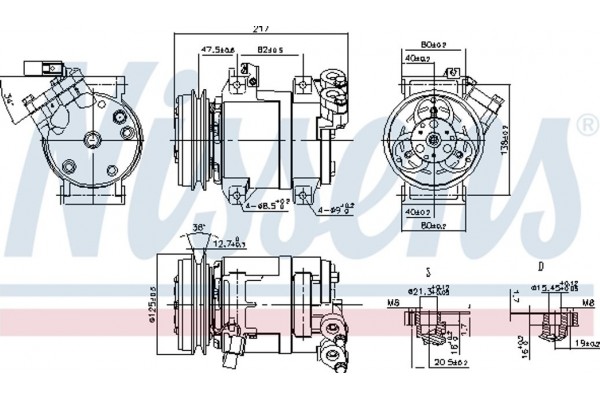 Nissens Συμπιεστής, συστ. Κλιματισμού - 890064