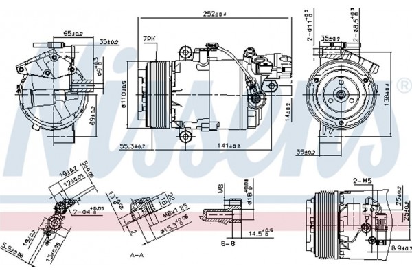 Nissens Συμπιεστής, συστ. Κλιματισμού - 890071
