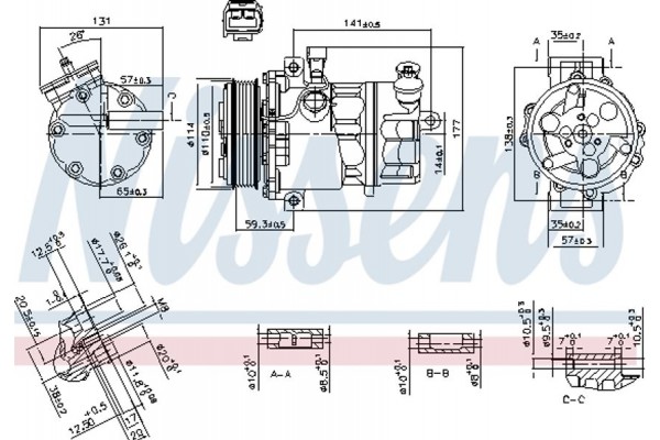 Nissens Συμπιεστής, συστ. Κλιματισμού - 890074