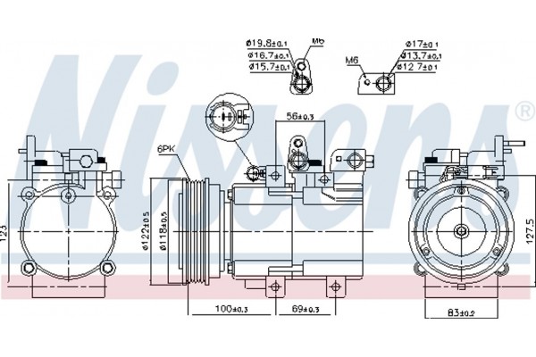 Nissens Συμπιεστής, συστ. Κλιματισμού - 890130