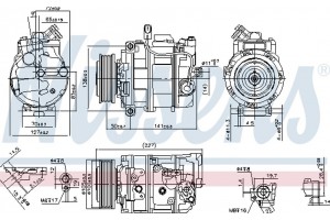 Nissens Συμπιεστής, συστ. Κλιματισμού - 890173
