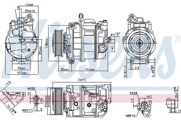 Nissens Συμπιεστής, συστ. Κλιματισμού - 890173