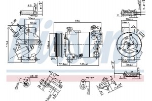 Nissens Συμπιεστής, συστ. Κλιματισμού - 890215
