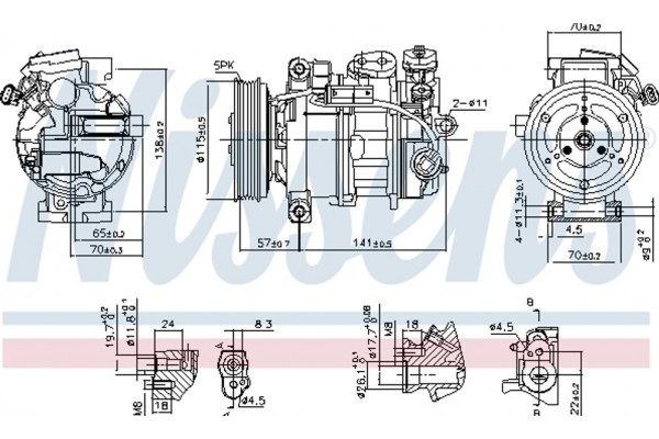 Nissens Συμπιεστής, συστ. Κλιματισμού - 890246