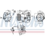 Nissens Συμπιεστής, συστ. Κλιματισμού - 890259