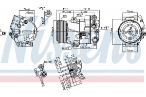 Nissens Συμπιεστής, συστ. Κλιματισμού - 890259