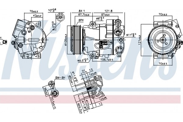 Nissens Συμπιεστής, συστ. Κλιματισμού - 890259