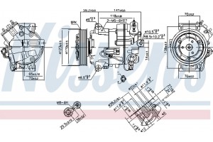 Nissens Συμπιεστής, συστ. Κλιματισμού - 890264