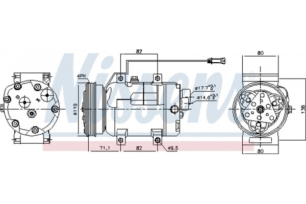Nissens Συμπιεστής, συστ. Κλιματισμού - 89029