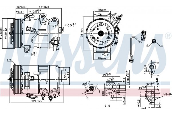 Nissens Συμπιεστής, συστ. Κλιματισμού - 890375